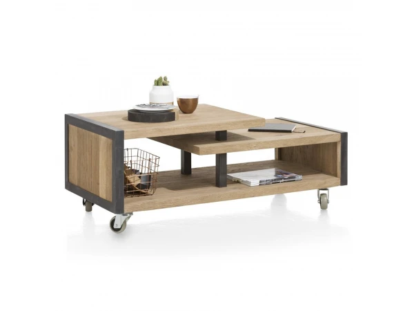 Salontafel METALO - Railway Brown Hout 2 Salontafel METALO - Railway Brown Hout - Afbeelding 2