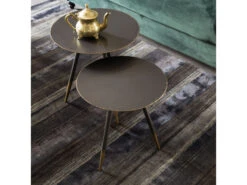 Bijzettafel Set Van 2 STALWART - Gunmetal Zwart -Zuiver || RICHMOND Verkoop 11308 deba meubelen woonkamer dutchbone stalwart