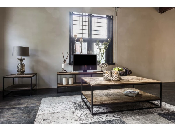 RICHMOND Hoektafel RAFFLES - Recycled Hout Hout 2 RICHMOND Hoektafel RAFFLES - Recycled Hout Hout - Afbeelding 2