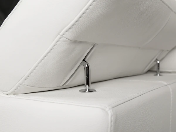 3-zit Zetel MAMBO - Leder Bianco Puro Wit 3 3-zit Zetel MAMBO - Leder Bianco Puro Wit - Afbeelding 3