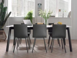 Uitschuifbare Tafel VICTORIA - Fenix Wit Wit -Zuiver || RICHMOND Verkoop 12627 deba meubelen woonkamer perfecta victoria 1