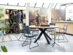 Ronde Eetkamertafel COLOMBO - Massief Eik Railway Bruin Hout 8 Ronde Eetkamertafel COLOMBO - Massief Eik Railway Bruin Hout -Zuiver || RICHMOND Verkoop 13879 deba meubelen woonkamer xooon colombo