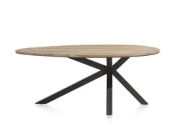 Eetkamertafel COLOMBO - Massief Eik Railway Bruin Hout