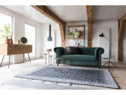 Zetel CHESTER - Velvet Dark Green Groen -Zuiver || RICHMOND Verkoop 14257 deba meubelen woonkamer dutchbone chester