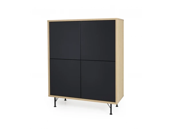 Kast Barkast FLOW - Eik/Zwart Zwart 3 Kast Barkast FLOW - Eik/Zwart Zwart - Afbeelding 3