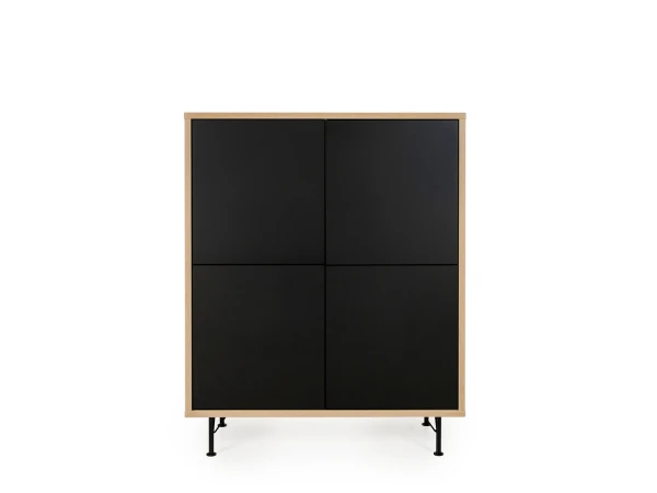 Kast Barkast FLOW - Eik/Zwart Zwart 1 Kast Barkast FLOW - Eik/Zwart Zwart