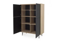 Kast Barkast FLOW - Eik/Zwart Zwart -Zuiver || RICHMOND Verkoop 15402 deba meubelen woonkamer tenzo flow