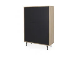 Kast Barkast FLOW - Eik/Zwart Zwart -Zuiver || RICHMOND Verkoop 15403 deba meubelen woonkamer tenzo flow