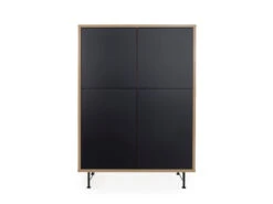 Kast Barkast FLOW - Eik/Zwart Zwart