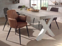 Armstoel DALMA - Softyl Cognac Bruin -Zuiver || RICHMOND Verkoop 15585 deba meubelen woonkamer maxfurn dalma