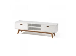 Tv-meubel BESS - Wit/eik Wit