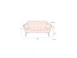Zetel 2-zit KATE - Pink Clay Roze -Zuiver || RICHMOND Verkoop 18172 deba meubelen woonkamer dutchbone kate