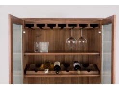 Zuiver Kast Wijnrek TRAVIS - Walnut Hout -Zuiver || RICHMOND Verkoop 18571 deba meubelen woonkamer zuiver travis