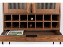 Zuiver Kast Wijnrek TRAVIS - Walnut Hout -Zuiver || RICHMOND Verkoop 18572 deba meubelen woonkamer zuiver travis