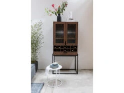 Zuiver Kast Wijnrek TRAVIS - Walnut Hout -Zuiver || RICHMOND Verkoop 18574 deba meubelen woonkamer zuiver travis