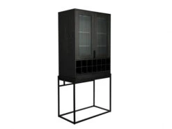 Zuiver Kast Wijnrek TRAVIS - Black Oak Zwart