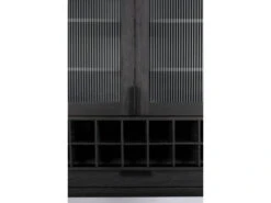 Zuiver Kast Wijnrek TRAVIS - Black Oak Zwart -Zuiver || RICHMOND Verkoop 18581 deba meubelen woonkamer zuiver travis