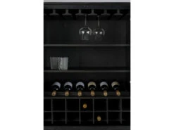 Zuiver Kast Wijnrek TRAVIS - Black Oak Zwart -Zuiver || RICHMOND Verkoop 18582 deba meubelen woonkamer zuiver travis