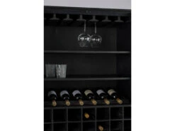 Zuiver Kast Wijnrek TRAVIS - Black Oak Zwart -Zuiver || RICHMOND Verkoop 18584 deba meubelen woonkamer zuiver travis