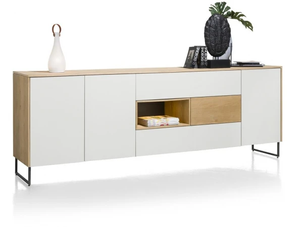 Dressoir DARWIN 240 Cm - Beach/Oak Wit 2 Dressoir DARWIN 240 Cm - Beach/Oak Wit - Afbeelding 2