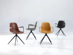 Draaibare Armstoel J515A - Vintage Cognac Bruin 9 Draaibare Armstoel J515A - Vintage Cognac Bruin -Zuiver || RICHMOND Verkoop 19883 deba meubelen woonkamer richter design j515a 3