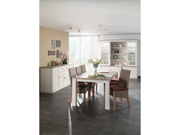 Eetkamertafel YORK - Lariks & Crystal Oak Beige Hout 2 Eetkamertafel YORK - Lariks & Crystal Oak Beige Hout - Afbeelding 2