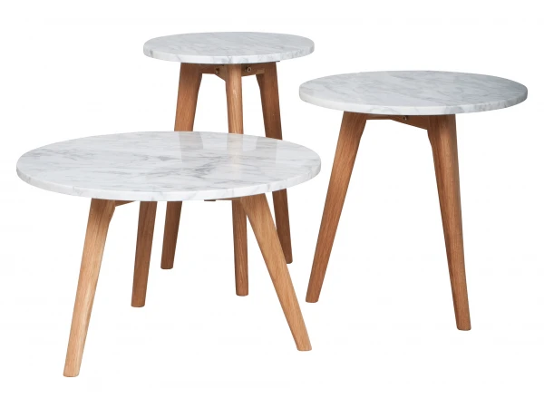 Zuiver Bijzettafel WHITE STONE - Marble Wit 3 Zuiver Bijzettafel WHITE STONE - Marble Wit - Afbeelding 3