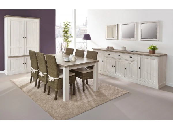 Kast Barkast YORK - Lariks & Crystal Oak Beige Wit 3 Kast Barkast YORK - Lariks & Crystal Oak Beige Wit - Afbeelding 3