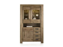 Kast Vitrine Incl. Led SANTORINI - Castle Sand Hout