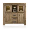 Kast Hoge Dressoir Incl. Led SANTORINI - Castle Sand Hout