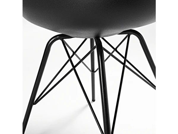 Kuipstoel RALF - Zwart Zwart 4 Kuipstoel RALF - Zwart Zwart - Afbeelding 4
