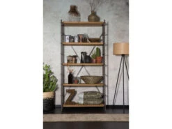 Kast Wandrek IRON SHELF - Vintage Look Hout -Zuiver || RICHMOND Verkoop 9671 deba meubelen woonkamer dutchbone iron shelf