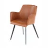 Armstoel RITA - Bruin Lederlook Bruin