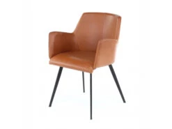 Armstoel RITA - Bruin Lederlook Bruin