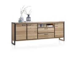 Kast Dressoir Incl. Led METALO - Railway Brown Hout