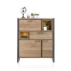 Kast Barkast Incl. Led METALO - Railway Brown Hout