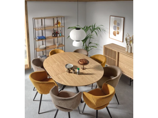 Eettafel Uitschuifbaar DUNES - Mountain Ash Hout 3 Eettafel Uitschuifbaar DUNES - Mountain Ash Hout - Afbeelding 3