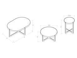 Salontafel CENTRE ROUND - Grijs Grijs -Zuiver || RICHMOND Verkoop banne centre round 56997