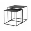 Blomus Set Van 2 Bijzettafels FERA - Zwart Metaal Zwart