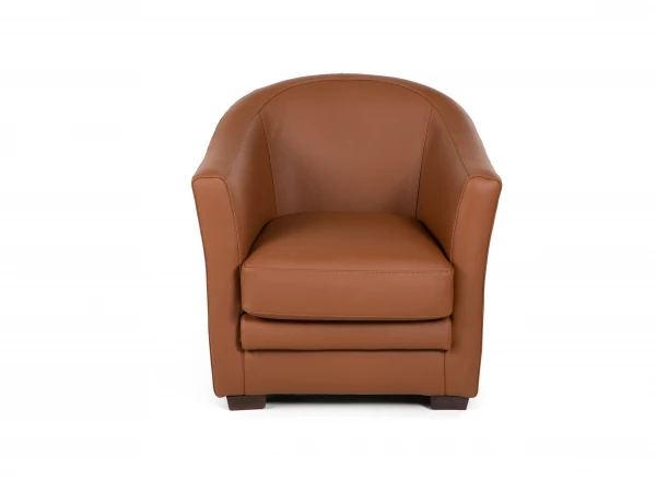 Fauteuil 387 TIMES - Leder Bull Cognac Cognac 2 Fauteuil 387 TIMES - Leder Bull Cognac Cognac - Afbeelding 2