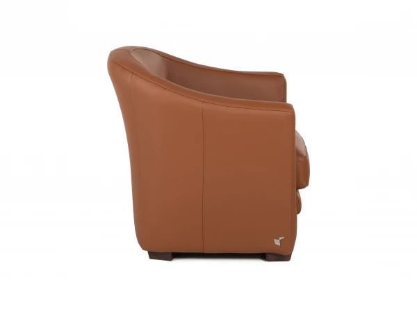 Fauteuil 387 TIMES - Leder Bull Cognac Cognac 3 Fauteuil 387 TIMES - Leder Bull Cognac Cognac - Afbeelding 3