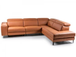 Hoekzetel BENJAMIN - Cognac Leder Cognac