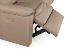 3-zit Met 2 Elektr. Relaxen CAPRI - Lichtbruin Leder Bruin -Zuiver || RICHMOND Verkoop calia capri 63434