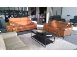3-zit Zetel Met 2 Elektr. Relaxen LIPARI - Cognac Leder Cognac -Zuiver || RICHMOND Verkoop calia lipari 54351