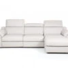 Hoekzetel MAMBO Met Relax - Leder Bianco Puro Wit
