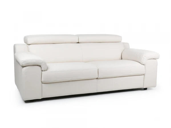 3-zit Zetel MAMBO - Leder Bianco Puro Wit 2 3-zit Zetel MAMBO - Leder Bianco Puro Wit - Afbeelding 2