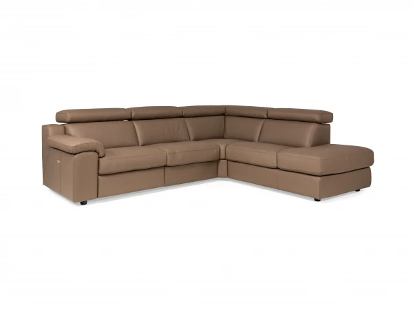 Hoekzetel MAMBO Met Relax - Leder Bull Taupe Taupe 1 Hoekzetel MAMBO Met Relax - Leder Bull Taupe Taupe