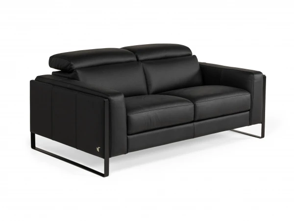 2-zit Zetel PIER - Leder Zwart Zwart 1 2-zit Zetel PIER - Leder Zwart Zwart