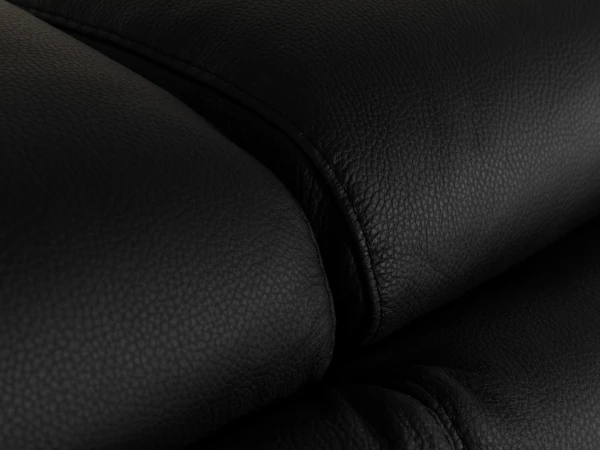 2-zit Zetel PIER - Leder Zwart Zwart 6 2-zit Zetel PIER - Leder Zwart Zwart - Afbeelding 6