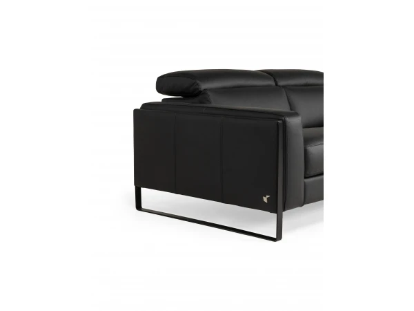 2-zit Zetel PIER - Leder Zwart Zwart 9 2-zit Zetel PIER - Leder Zwart Zwart - Afbeelding 9